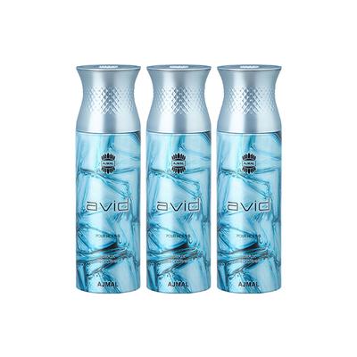 Ajmal Avid Deo Avid Deo Avid Deodorant Spray (Pack of 3) 200 ml - Perfumes (Edt/Edp)