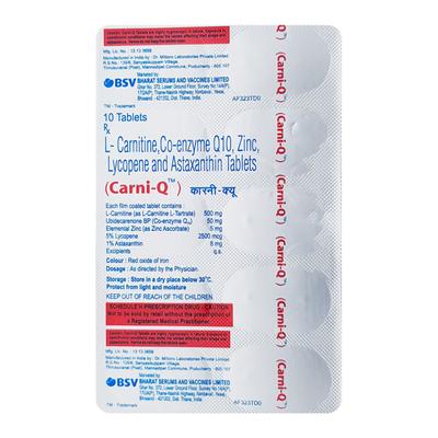 Carni Q Tablet 10'S - Supplements-Vam