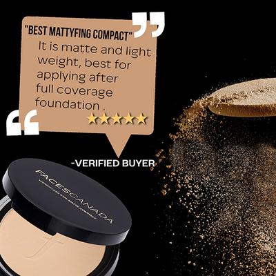 Faces Canada Weightless Matte Finish Compact Powder - Natural 02 9gm - Compact Powder