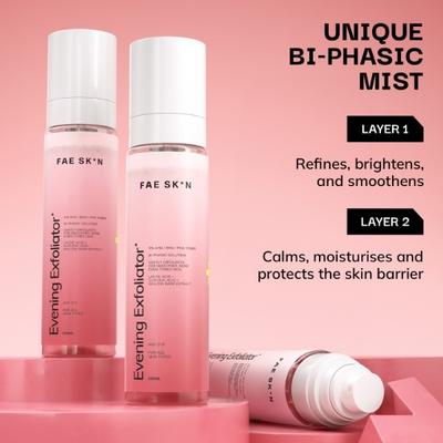 FAE Beauty Evening Exfoliator - Gentle Bi-Phasic Exfoliating Toner 100 ml - Face Mists