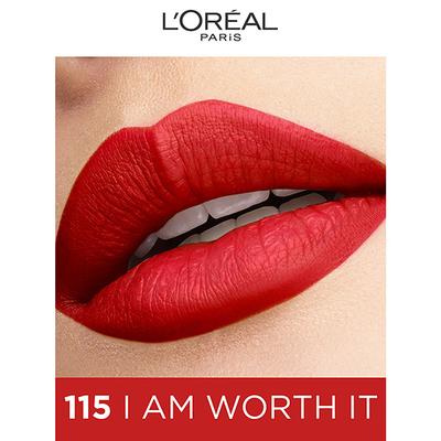 L'Oreal Paris Rouge Signature Matte Liquid Lipstick,115 I Am Worth It 7 Gm - Lipsticks