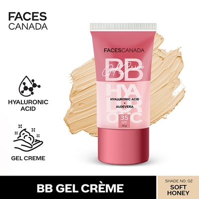 Faces Canada SPF 35 BB Gel Creme - Soft Honey, Multitasking, Lightweight & Nonsticky 30 gm - Foundation