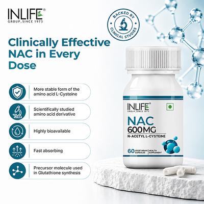 Inlife Nac N Acetyl L Cysteine Veg Capsules 60's - Vital Health