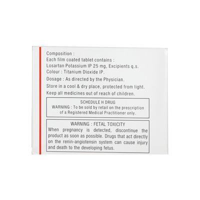 Losar 25mg Tablet 15'S - Hypertension-Ang