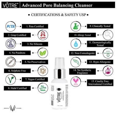 Votre Advanced Pore Balancing Cleanser 50 ml - Face Wash & Cleansers