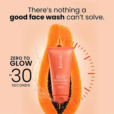 Foxtale Super Glow Face Wash, Reduces Tan, Boosts Glow 150 ml - Face Wash & Cleansers