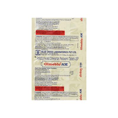 OLMEBLU AM 20/5mg Tablet 15's - Hypertension-Ana