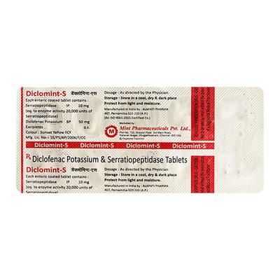 Diclomint S Tablet 10'S - Pain relief-Nsa