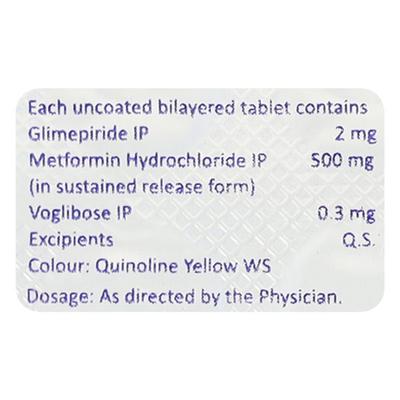 VOGLIBITE GM 2/0.3mg Tablet 10's - Diabetes-Ant