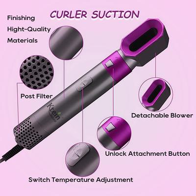 Ktein 5 In 1 Hot Air Styler A Versatile Hair Dryer Comb and Styling Tool for Curly Hair, Straightening, Curling, Drying, Combing, Scalp Massage 1500 gm - Hair Dryers