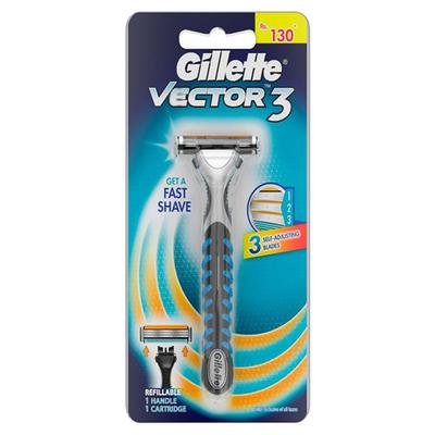 Gillette Vector 3 Manual Shaving Razor 1's - Razors & Cartridges