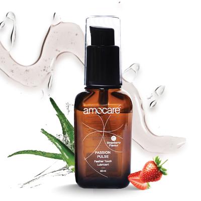 Amocare Passion Pulse Lubricant Gel - Strawberry Flavour 50 ml - Flavoured Lubes