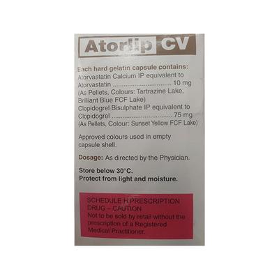 Atorlip CV Capsule 10'S - High Cholesterol-Dys