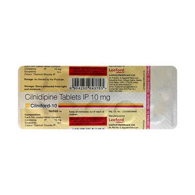 CILNIFORD 10 Tablet 10's - Hypertension-Cal