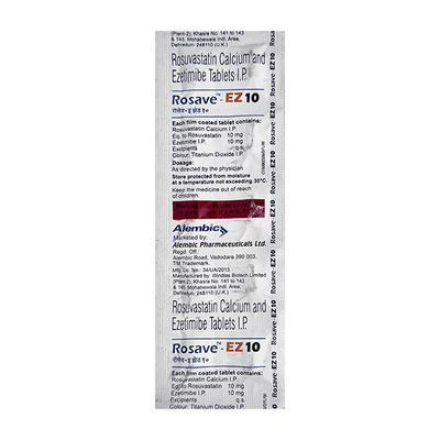 ROSAVE EZ 10 Tablet 10's - High Cholesterol-Dys