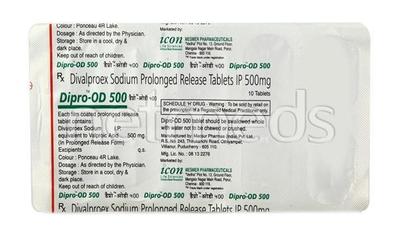 Dipro OD 500mg Tablet 10'S - Epilepsy/Convulsion-Ant