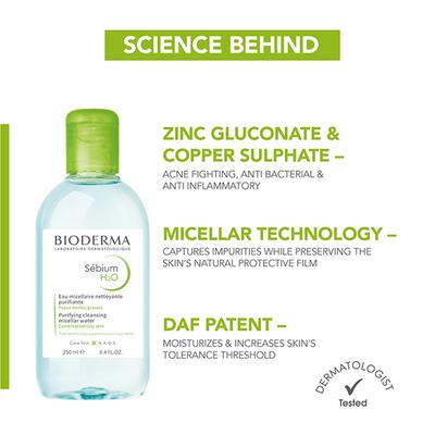 Bioderma Sebium H2O Makeup Removing Solution 250 ml - Make Up Removers