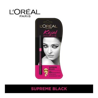 L'Oreal Paris Kajal Magique Supreme Me Black 0.35 gm - Kajal & Kohls