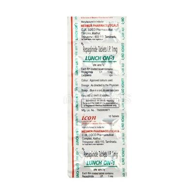 Lunch ON 1mg Tablet 10'S - Diabetes-Ant