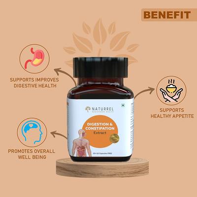 Naturrel Digestion & Constipation Extract Capsule 50's + Free 10's - Digestive Care