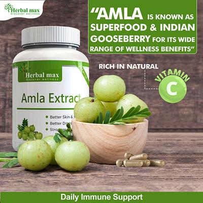 Herbal Max Amla Extract Dietary Supplement 800 mg Capsule 30's - Herbal Dietary Supplement