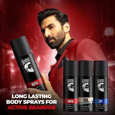 Beardo Spy 120ml, Mafia 120ml and Don Most Wanted 120ml Perfume Body Spray Combo for Men 1's - Men Deodorants/Roll-Ons