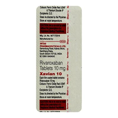 XAVIAN 10 Tablet 10's - Blood Clot-Ant