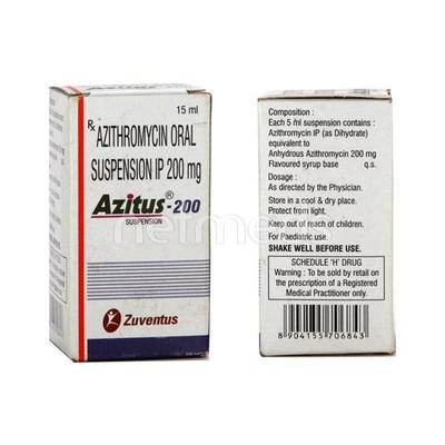 Azitus 200mg Suspension 15ml - Bacterial Infections-Mac
