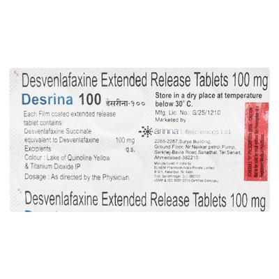 Desrina 100mg Tablet 10'S - Depression-Ant