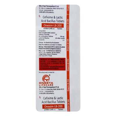 ONEXIM LB 200 Tablet 10's - Bacterial Infections-Cep