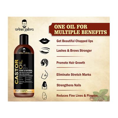 Urban Gabru Castor Oil 250 ml - Hair Oils