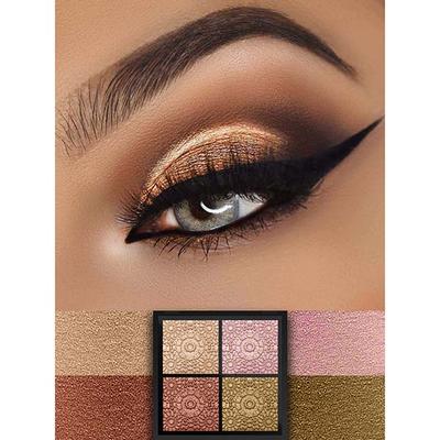 Miss Rose 4 Color Glitter Eyeshadow Palette 7001 - 124Z 02 20 gm - Face Palettes