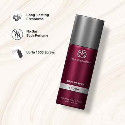 The Man Company Body Perfume- Rouge 120ml - Men Deodorants/Roll-Ons