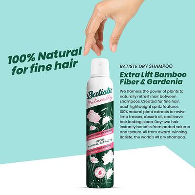 Batiste Naturally Bamboo Gardenia Dry Shampoo 200 ml - Dry Shampoos & Conditioners
