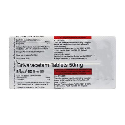 BRIPCA 50 Tablet 14's - Epilepsy/Convulsion-Ant