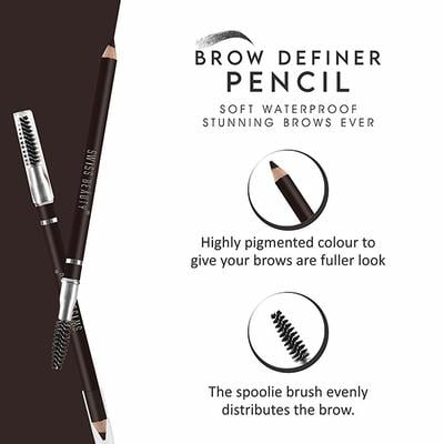 Swiss Beauty Eyebrow Definer Pencil With Spoolie, Shade - Deep Brown 1.5 gm - Eyebrow Pencils & Enhancers