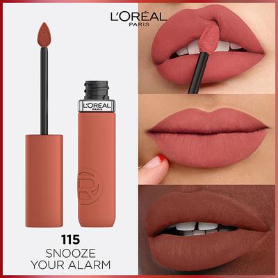 Loreal Paris Infallible Matte Resistance Liquid Lipstick, Snooze Your Alarm 115 5ml - Liquid Lipsticks