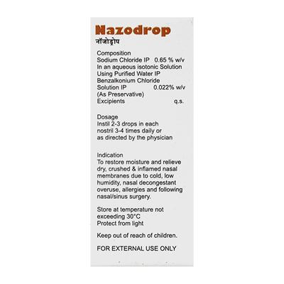 Nazodrop Nasal Drops 10ml - Nasal Congestion-Nas
