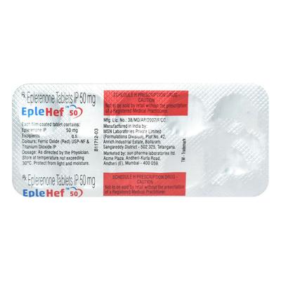 Eplehef 50mg Tablet 10'S - Hypertension-Diu
