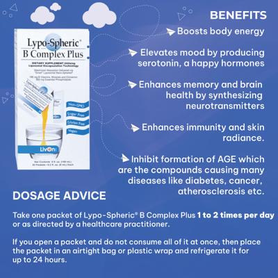 Livon Lypo Spheric B Complex Plus Liquid (Pack of 30 x 6 ml) - Multi-Vitamins