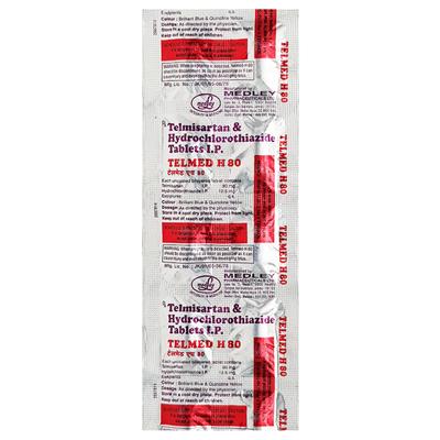 Telmed H 80mg Tablet 10'S - Hypertension-Ang