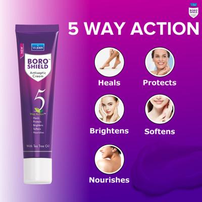 Vi-John Women Care Kit (Feather Touch Hair Remover Lime 40 gm + Saffron Gold Fairness Cream 50 gm + Turmeric Cream Fairness Cream 50 gm + Boro Sheiled Antiseptic Ayurvedic 19 ml + St. John Perfume Fast & Furious Eau De Parfum 30 ml) 1's - Women Perfumes (Edt/Edp)