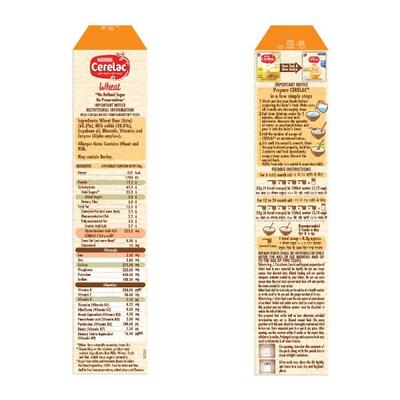 Nestle Cerelac Baby Food Cereal No Refined Sugar No Preservatives - Wheat (For 6 to 24 Months Baby) 300 g - Baby And Infant Supplements