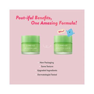 LANEIGE LIP SLEEPING MASK EX (APPLE LIME) 20 gm - Lip Scrubs