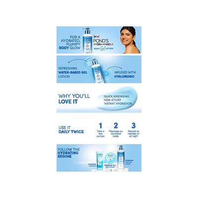 Ponds Hydra Miracle Hydrate & Plump with Hyaluronic Body Gel Lotion 180 ml - Creams/Oils/Lotions