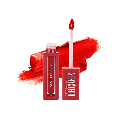 Matt Look Stayxtend Lip Mousse Enriched With Vitamin E & Non Sticky, Red in Bag-02 4 ml - Liquid Lipsticks
