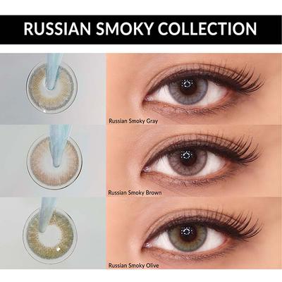 O-Lens Russian Smoky 1Day Coloured Contact Lenses - Grey (0.00) 1's - Eyecare Lenses