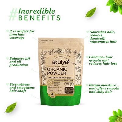 Atulya Organic Powder Natural Henna 100 gm - Powder