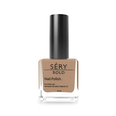 Sery Bold Nail Polish With Almond Oil And Vitamin E, Toxin Free- Latte, MNP-22 8 gm - Nail Polish