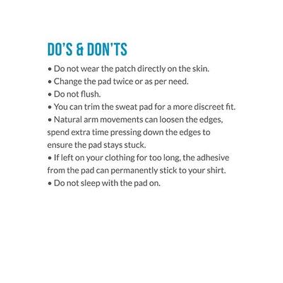 Sirona Under Arm Sweat Pads for Men and Women (Pack of 2 x 24's) - Intimate Care